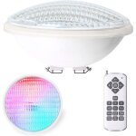 Lampe piscine, par56 eclairage piscine led projecteur piscine rvb avec t�l�commande, 18w lumi�re piscine ...