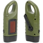 Lampe de poche solaire � led et manivelle rechargeable, �clairage d'urgence pour activit�s de plein air ...