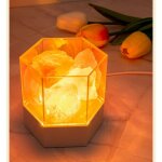 Lampe de sel de l'himalaya changement de couleur, usb lumi�re de nuit naturelle de roche zen aromath�rapie ...