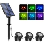 Lampes solaires de bassin led submersible solaire 2 modes lumière submersible réglable, 6 couleurs, Étanchéité ... Lampes solaires de bassin led submersible solaire 2 modes lumière submersible réglable, 6 couleurs, Étanchéité ...