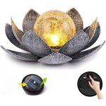 Lampe solaire d'ext�rieur - d�coration de jardin - d�coration de jardin - �tanche - fleurs de lotus - ...