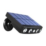 Lampe solaire extrieur tanche orientable avec dtecteur de mouvement - panneau a recharge rapide haute ...