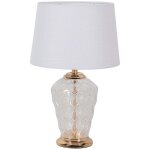 Lampe de table en m�tal et verre 31 x 31 x 49 cm