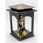 Lampion l4 / mix / r�sine / fond rose fum� or / art