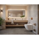 Giorgy ? wc suspendu compact rimless sans bride ? cuvette blanche brillante 49, 5 cm ? abattant soft ...