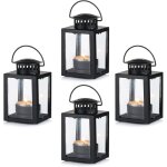 Lanternes pour bougies lanternes de jardin, 4 pices suspendues petites lanternes pour bougie chauffe ...