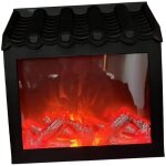 Lanterne de chemine, lanterne de chemine sans flamme  effet de flamme, petite chemine artificielle ...