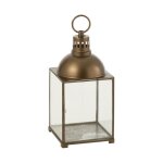 Lanterne design en verre  hagrid  57cm bronze