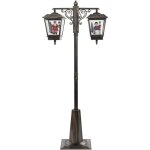 Fric lights and christmas - lanterne double de nol lumineuse en noir et or avec pre nol et bonhomme ...