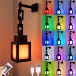 Lanterne lumineuse d'ambiance led 16 couleurs avec t�l�commande, rechargeable, id�ale pour la chambre ...