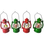 Lanterne de no�l avec boule � neige et figurine de p�re no�l ou de bonhomme de neige - d�coration de ...