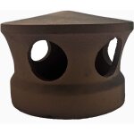 Lanterne rose - noir chapeau ventilation tuile douille passage d 150 mm