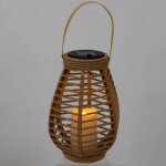 Lanterne solaire effet bougie h26. 5cm