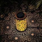 Lanterne solaire d'ext�rieur, �tanche, en m�tal, motif tournesol van gogh, lampe solaire suspendue, �clairage ...