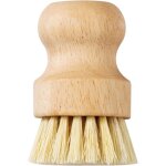 1 pc brosse vaisselle bois, laver en bois bambou sisal brosse a champignon de nettoyage pour vier cuisine ...