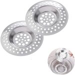 2 pcs filtre �vier cuisine, �vier filtre de vidange, grille evier cuisine, filtre � �vier en acier inoxydable, ...