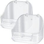 Laoa 2 pi�ces baignoire � oiseaux suspendue, oiseau bain bird bath douche, baignoire cage de nettoyage ...