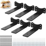 Lot de 6 etagere murale, support d'tagre murale, supports angulaires droits de 90 degrs, supports ...