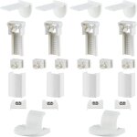 Lot de 8 support de serrage pour store plisss - supports de fixation sans percage  serrer avec 8 bouchons ...