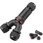 Bo�te de jonction �tanche en forme de y, connecteur de c�ble 3 voies en nylon ip68, connecteur de c�ble ...