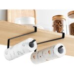 Porte essuie tout, support pour rouleau de papier, 2 pcs rouleau de papier sans perage, porte rouleau ...