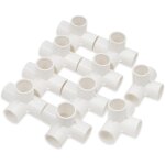 Largeight - jamais utilis�]10 pcs 32mm (1') connecteur en t cubique � 4 voies pvc - u raccord coud� raccordeme ...