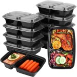 Largeight - jamais utilis]12 pices 2 compartiments contenants de prparation de repas, 1000ml rutilisable ...