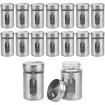 Largeight - lot de 16 pot a epice bocaux à épices blanches en inox moulins à sel et poivre avec vue sur ... Largeight - lot de 16 pot a epice bocaux à épices blanches en inox moulins à sel et poivre avec vue sur ...