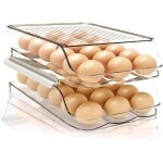 Largeight - 2 niveaux porte - oeuf roulant, 36 grilles conteneur de stockage d'?ufs de grande capacit� ...