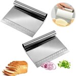 Largeight - 2 pcs pelle � l�gumes, spatule � p�te, spatule de cuisine universelle, raclette en acier ...