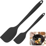 Largeight - jamais utilis�]2 pcs spatule cuisine silicone, 29cm, 21cm, spatule en silicone de cuisine ...