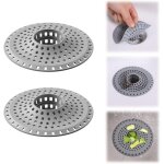 Largeight - 2 pi�ces attrape - cheveux pour baignoire, attrape - cheveux en silicone pour baignoire, ...