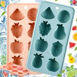 Largeight - jamais utilis�]2 pi�ces moule � gla�ons silicone, moules 3d en forme de fruit de qualit� ...