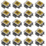 Largeight - lot de 20 interrupteurs � bouton - poussoir tactiles lat�raux smt smd � 4 broches montage ...