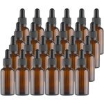 Largeight - 24 bouteilles en verre ambr avec pipettes compte - gouttes pour huiles essentielles parfums ...