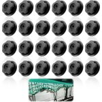 Largeight - 24 pcs goujons ronds avec vis et boutons de b�che, id�al pour fixer filets de remorque, b�ches ...