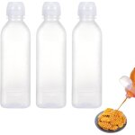 Largeight - 3 pi�ces recipient sauce, 300ml bouteille � condiments plastique, bouteille vinaigrette avec ...