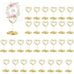 Largeight - 30 pices or porte nom table, porte photo pince, porte photo sur pied, porte cartes de table ...