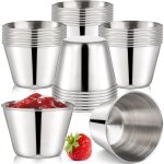 Largeight - lot de 30 tasses � sauce en acier inoxydable de 42, 5 g, petits ramequins individuels � condiments ...