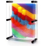 Largeight - 3d tableau  clous pinart tableau pinpressions sculpture jouet rtro avec clous mtalliques ...