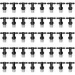 Largeight - 40 pcs spray nozzle with tee joints, mist watering t joints, t type atomizing nozzle, mist ...