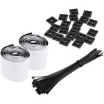 Largeight - jamais utilis�]40pcs ties zip avec kit d'organisateur de cordon, plateaux de montage de bandes ...