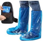 Largeight - 50 paires chaussure jetable plastique lastique transparent, couvre - bottes jetables impermables ...