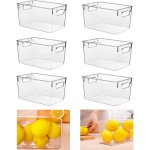 Largeight - lot de 6 botes de rangement de rfrigrateur avec poignes, robustes et transparentes - ...