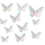Largeight - jamais utilis]72 pieces 3d butterfly decoration, flash butterfly sticker, hollow butterfly ...