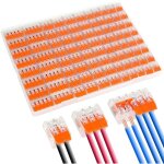 Largeight - 90pcs connecteurs �lectriques rapide de fil � levier - �crou, connecteur de fil compact conducteur ...
