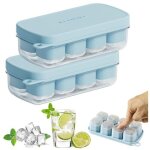 Largeight - bac a glacons avec couvercle, 16 grands gla�ons, glacons moule silicone facile a demouler, ...