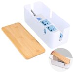 Largeight - bo�te de gestion des c�bles, bo�te cache c�ble bo�te de rangement pour c�bles avec couvercle ...
