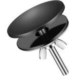 Largeight - cache - trou d'�vier de cuisine de 5, 1 cm, couvercle en m�tal noir en acier inoxydable pour ...