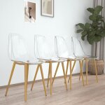 Largeight - chaises à manger lot de 4 transparent pet Largeight - chaises à manger lot de 4 transparent pet